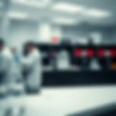 Research Environment for Lung Adenocarcinoma Investigation Research lab setting with lung adenocarcinoma studies underway