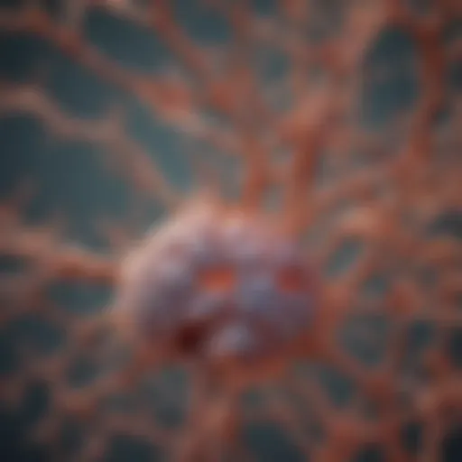 Diagram illustrating the formation of amyloid plaques in the brain