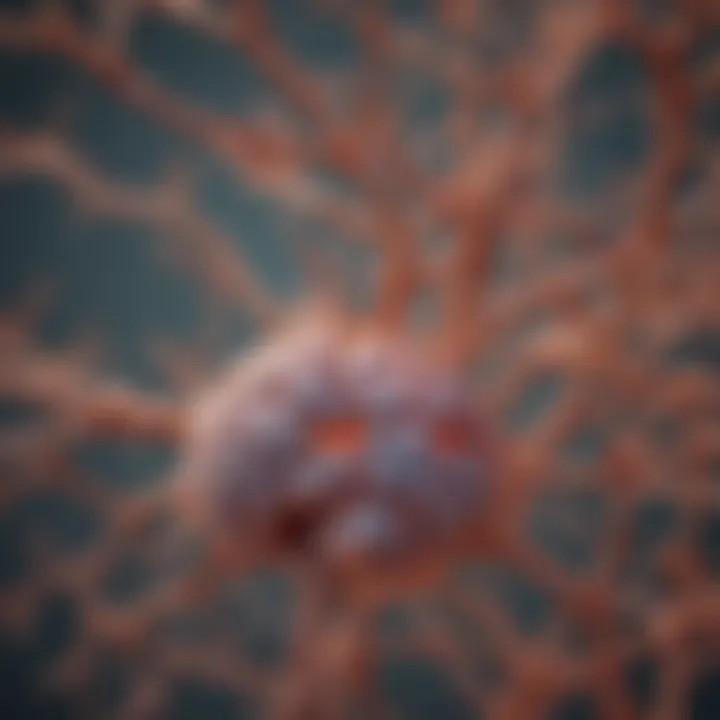 Diagram illustrating the formation of amyloid plaques in the brain