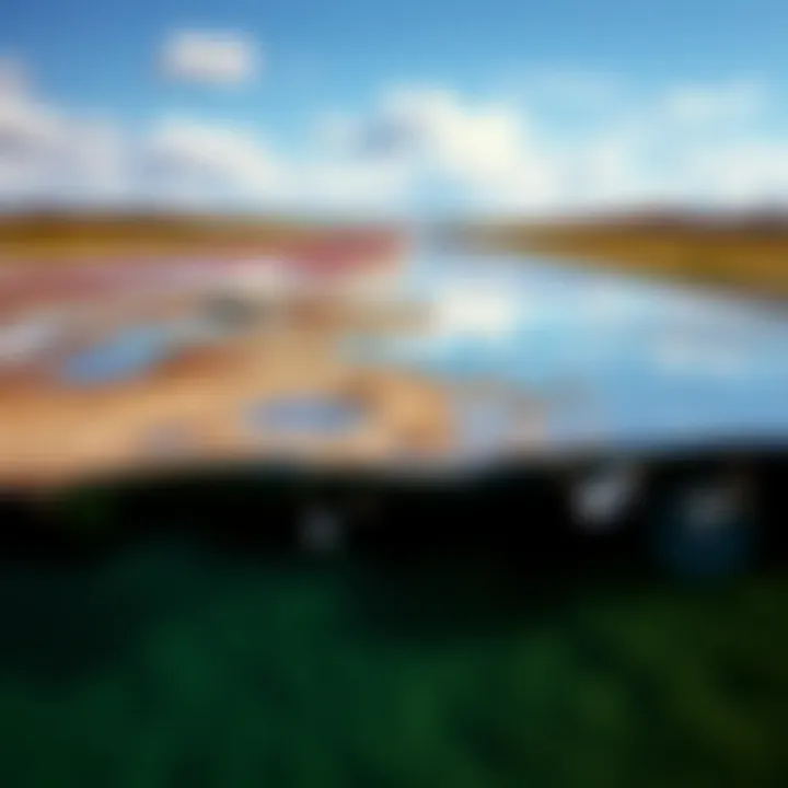 Contrasting images of polluted water sources and pristine nature