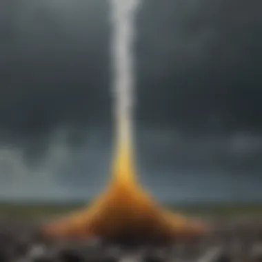 Illustration of sulfur dioxide and nitrogen oxides emissions leading to acid rain