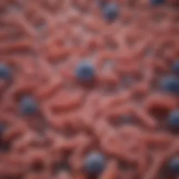 Probiotic bacteria under a microscope