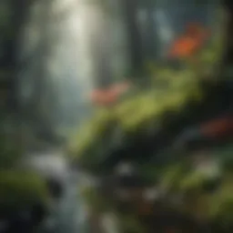 Diverse ecosystem showcasing various species