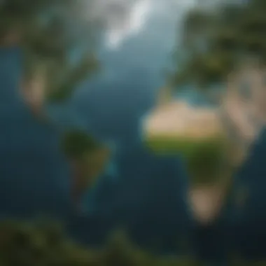 Global Climate Impact from Amazon Deforestation A global map illustrating climate change effects, emphasizing the interconnectedness of the Amazon ecosystem with worldwide environmental patterns.