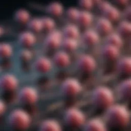 Illustration depicting various molecular markers in cancer research