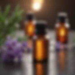 A close-up of essential oils with natural ingredients