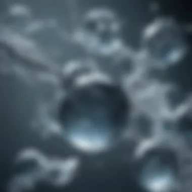 Molecular Structure of Water Molecular structure of water showcasing hydrogen and oxygen atoms