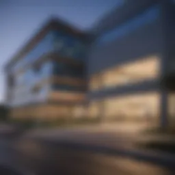 Exterior view of UC Irvine Health facility showcasing modern architecture