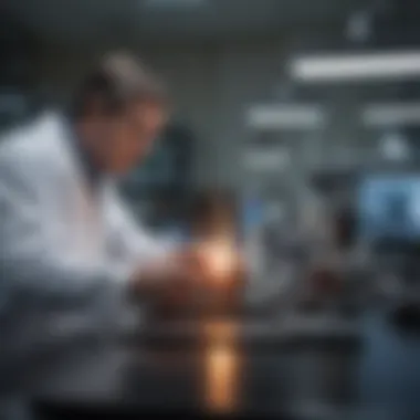 Innovative Research at UC Irvine Health Researchers collaborating in a state-of-the-art laboratory setting