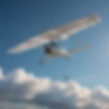 The Freedom of Flight: Ultralight in Action A sleek ultralight aircraft soaring through a clear blue sky