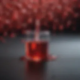 Illustration of a blood sample highlighting platelet count