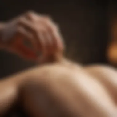 Historical depiction of acupuncture practice