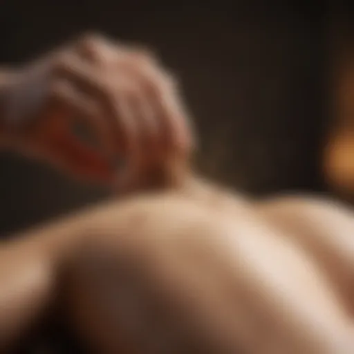 Historical depiction of acupuncture practice