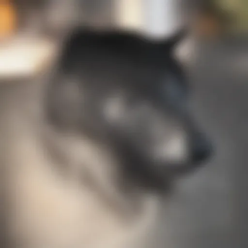 A close-up of a dog's face displaying a range of emotions