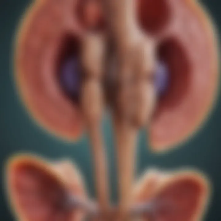 Anatomy of Canine Kidneys Illustration of canine kidney anatomy