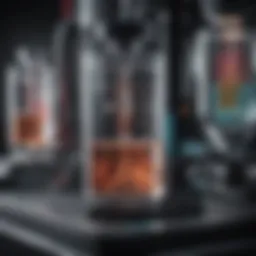 Detailed view of a sophisticated cell cytometer showcasing its internal components.