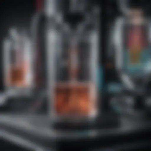 Detailed view of a sophisticated cell cytometer showcasing its internal components.