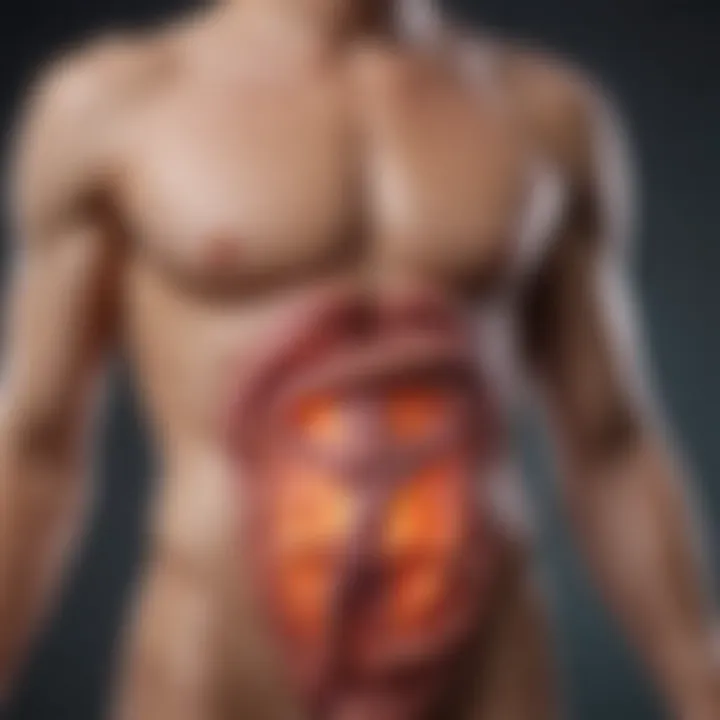 Infographic detailing symptoms associated with metastatic colorectal cancer