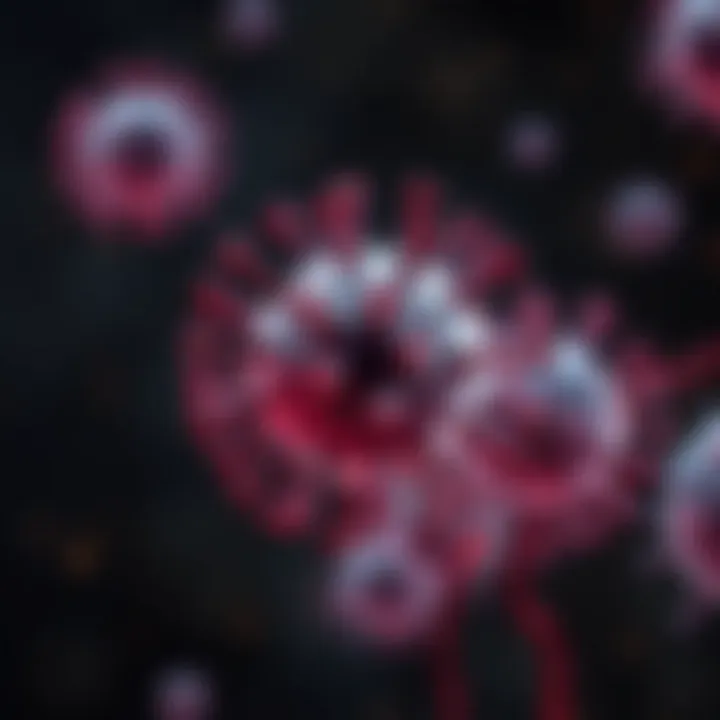 Illustration depicting the immune response in myasthenia gravis