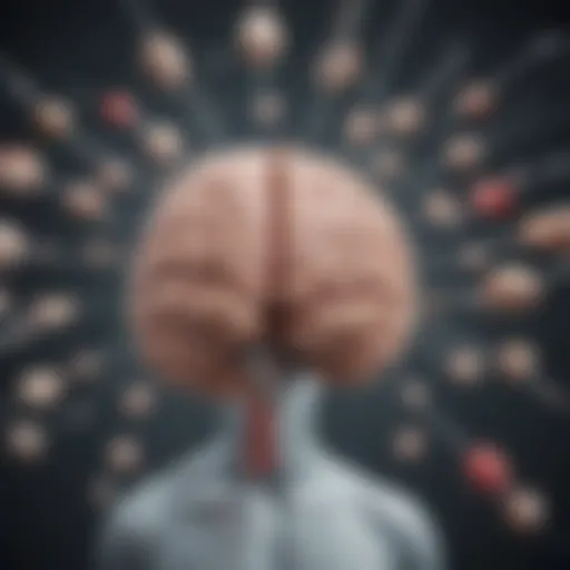 Illustration depicting the pharmacological action of guanfacine in the brain