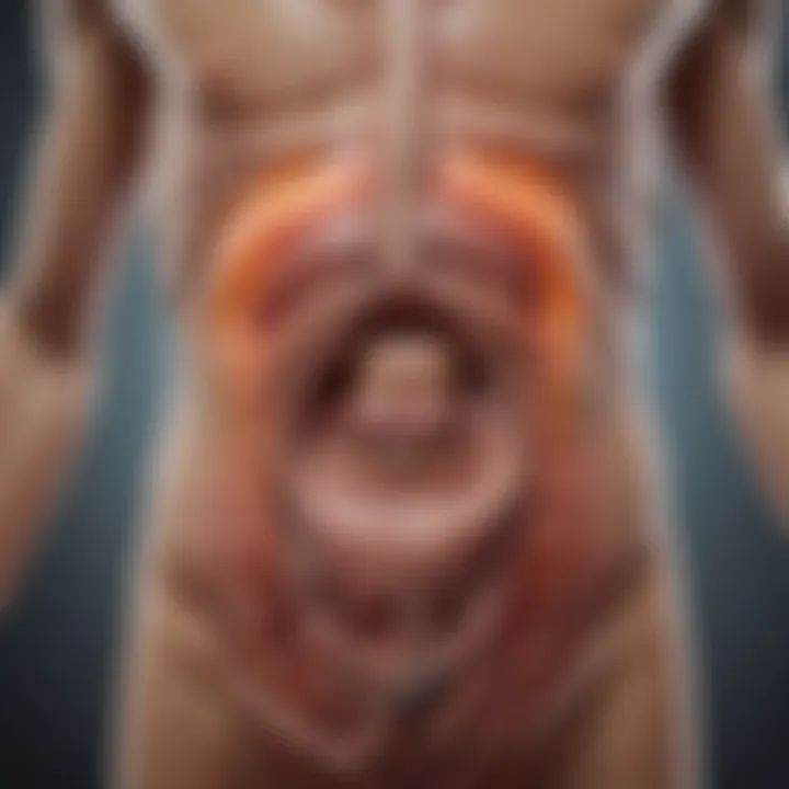 Artistic depiction of advanced nephropathy symptoms and their impacts