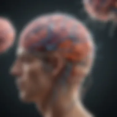 Neuroscience Behind Auditory Hallucinations Neuroscientific illustration of the brain activity in schizophrenia