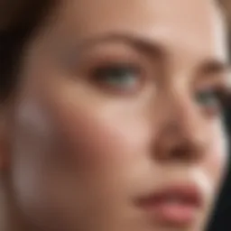 A close-up view of delicate skin texture after surgery