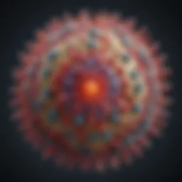 Detailed structure of the HIV virus showcasing its key components