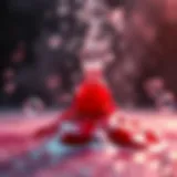 A vibrant volcano bubble machine in action, demonstrating fluid dynamics with colorful bubbles erupting.