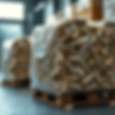 Packaged Wood Pellets for Distribution Final packaged wood pellets ready for distribution